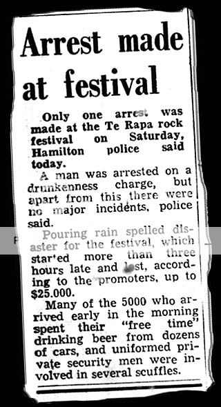 Te Rapa arrest large, Hamilton Times Monday 29th January 1973